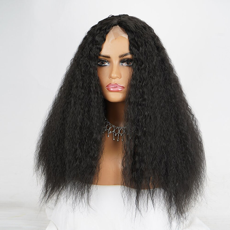 Thumbnail: Afro Kinky Straight Wig For Black Women Natural Hairline High Resistant 24Inch 