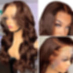 Thumbnail: Chocolate Brown 13x4 Lace Frontal Human Hair Wigs For Women Body Wave HD Transp
