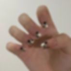 Thumbnail: 24pcs French Style False Nails Glitte Design Fake Nail Patch Mid Length Coffin 