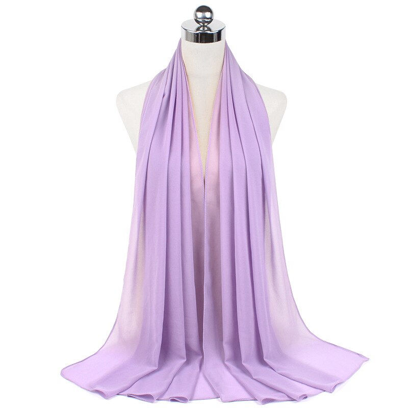Thumbnail: New Premium Plain Chiffon Scarf Muslim Hijab Instant Shawl Soft Ball Bubble Chi
