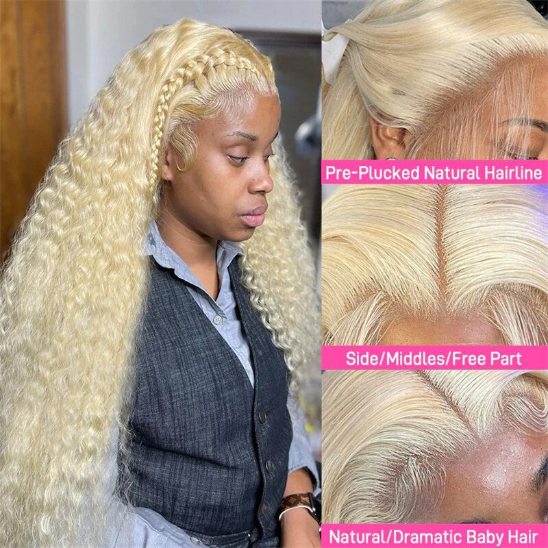 613 Hd Lace Frontal Wig 13x4 HD Transparent Lace Frontal Wig For Women Blonde C