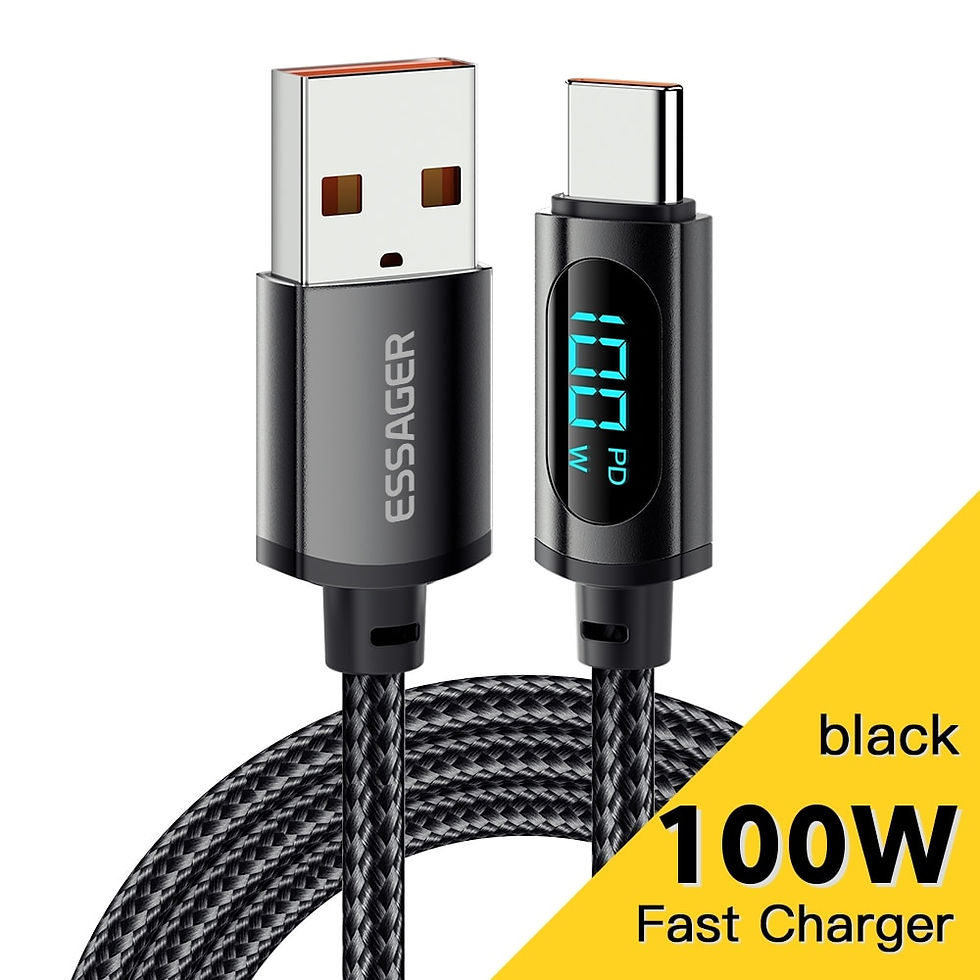 Thumbnail: Essager USB Type C Cable For Huawei Honor Xiaomi Samsung Super Charge 66W/100W 