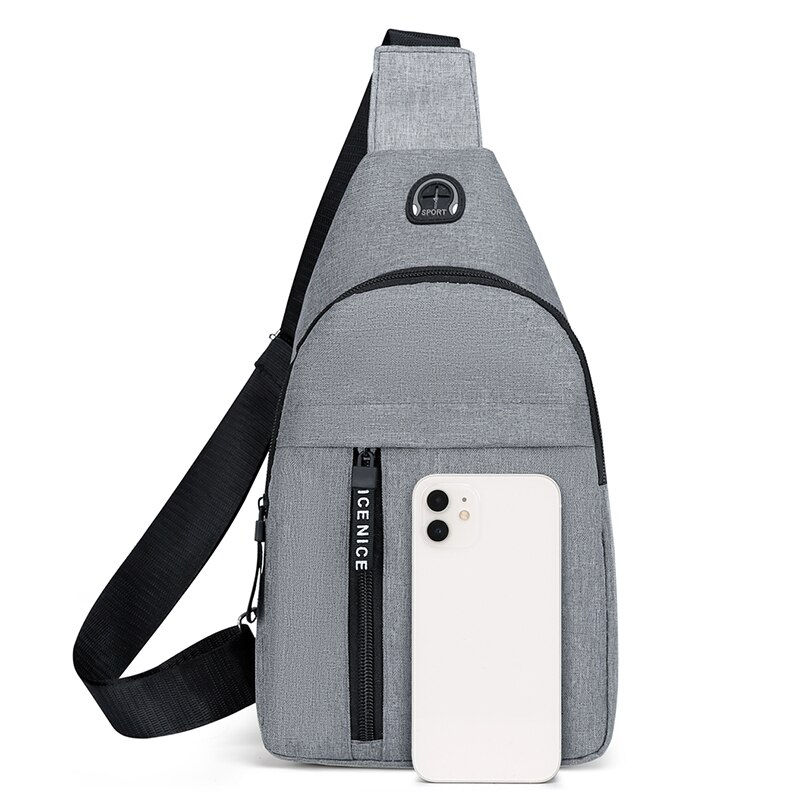 Thumbnail: Chest Bag Fashion New Solid Color Men Chest Bag Outdoor Casual Fashion One Shou