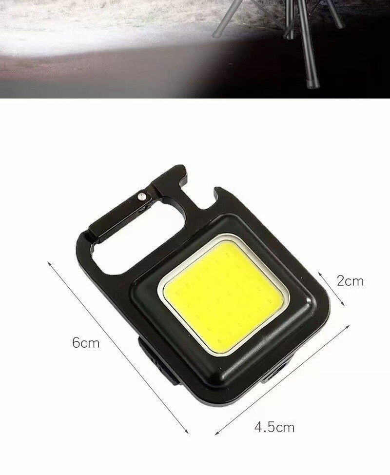 Thumbnail: Mini LED 500mah Cold White Work Light Portable Pocket Flashlight Keychains USB 