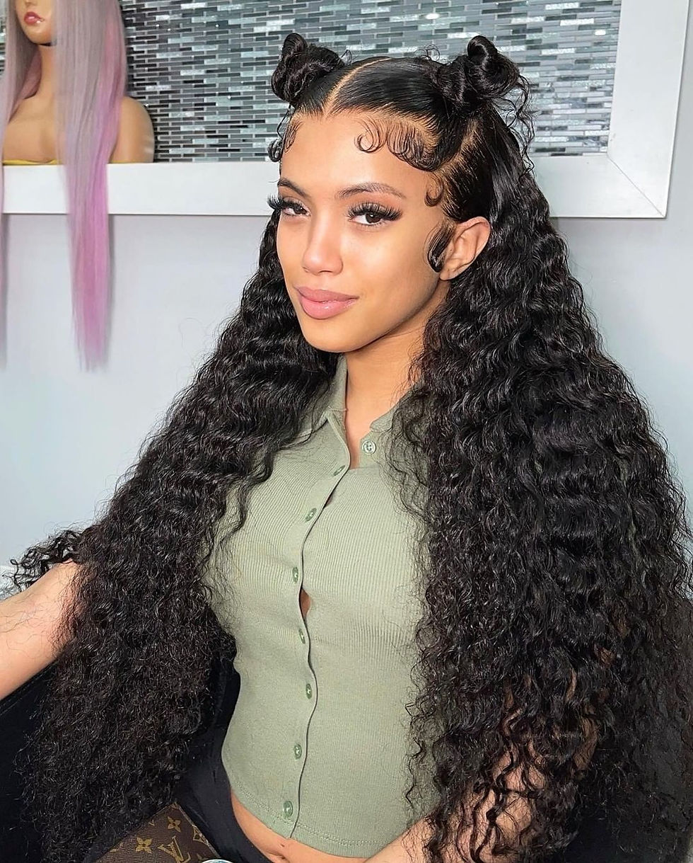 Thumbnail: 40 Inch Deep Wave 13x6 HD Lace Frontal Wig Human Hair Wigs For Women Brazilian 