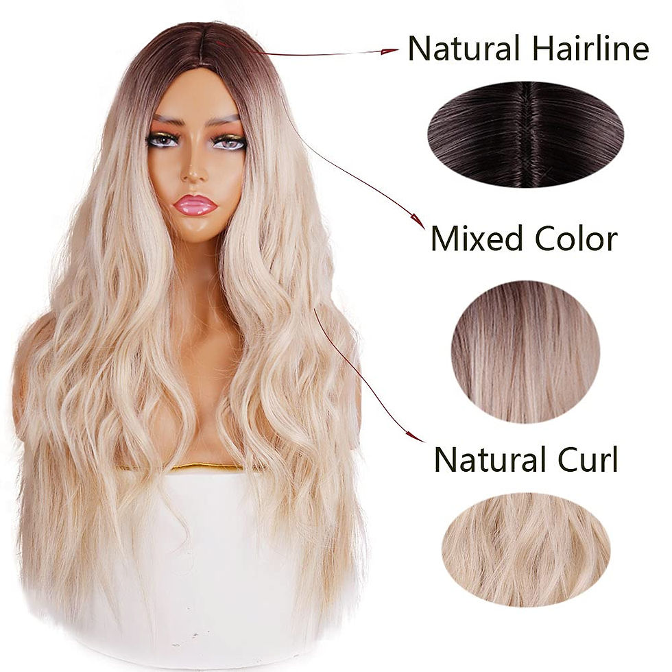 Thumbnail: Afro Kinky Curly Lace Wigs Long Hair Synthetic Natural Black Lace Wig Deep Part
