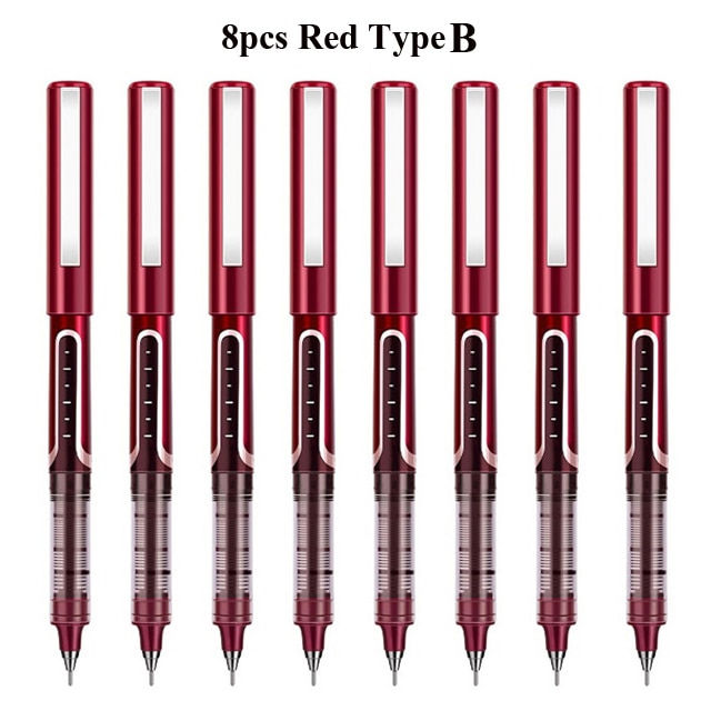 Thumbnail: Deli Rollerball Pens, 0.5mm Quick-drying Liquid Ink Stick Ballpoint Blue Gel Pe