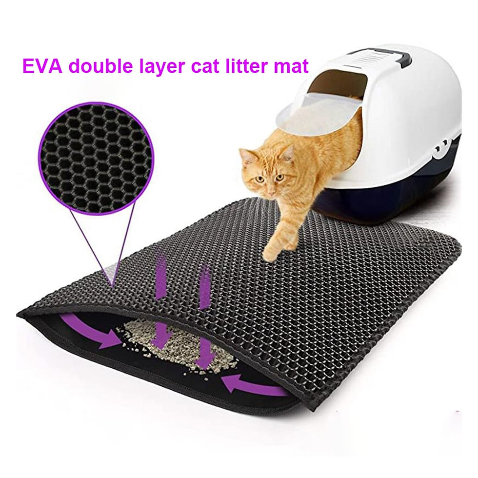 Thumbnail: Waterproof EVA Double Layer Cat Litter Box Mat Non-slip Sand Cat Pad Washable B