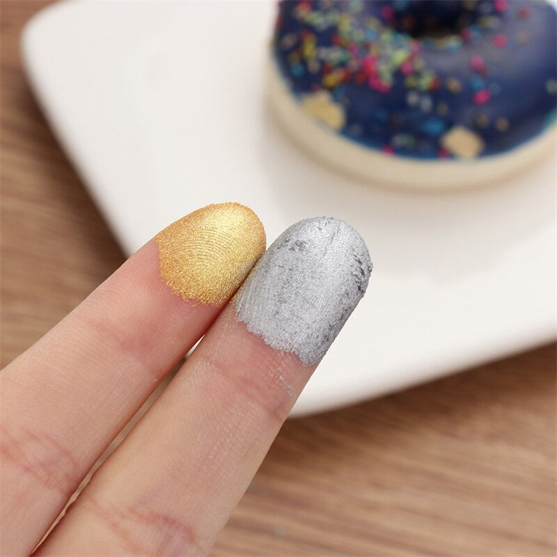 Thumbnail: 15g/Bottle Edible Gold And Silver Dye Glitter Powder Mousse Cake Macaron Chocol