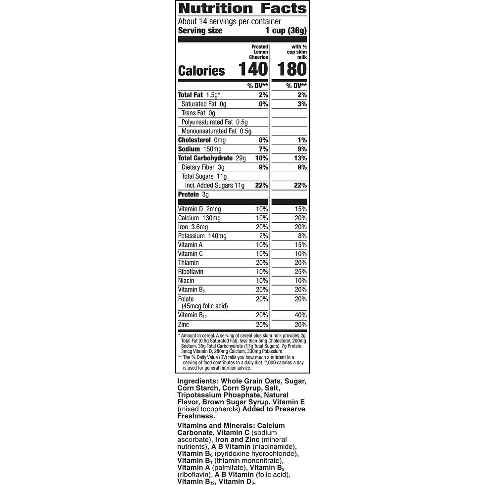 Thumbnail: Frosted Lemon Cheerios Cereal, Gluten Free, Limited Edition, Family Size, 18.5 