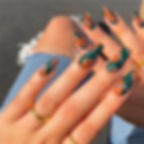 Thumbnail: 24pcs Fresh Summer Fairy Flower Pattern Nail Art Fake Nails With Glue Full Cove