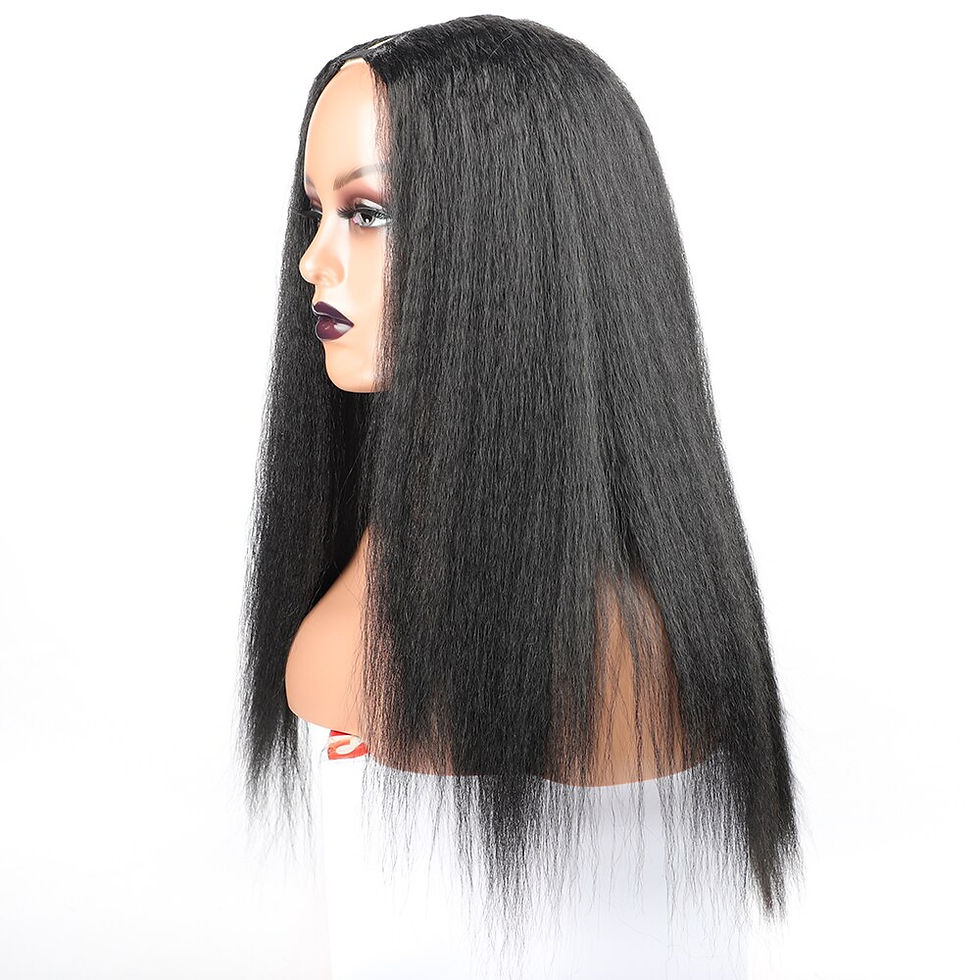 Thumbnail: Synthetic Kinky Straight U Part Wig Afro Kinky Synthetic Hair Wig U Part Wig fo