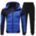 Thumbnail: Men Tracksuits Set Spring Autumn Long Sleeve Hoodie Zipper Jogging Trouser Patc