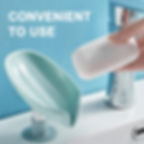 Thumbnail: 1/2PCS Soap Holder Leaf Shape Soap Tray Bathroom Shower Drain Soap Dish Soap St