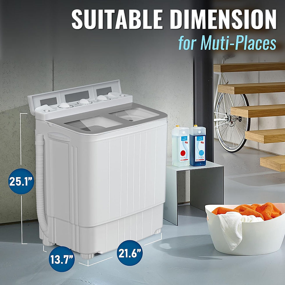 Thumbnail: INTERGREAT Portable Washing Machine, 14.5 lbs Mini Small Laundry Washer Combo w