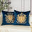 Miniatura: Aeckself Luxury European Embroidery Velvet Cushion Cover Home Decor Navy Blue G