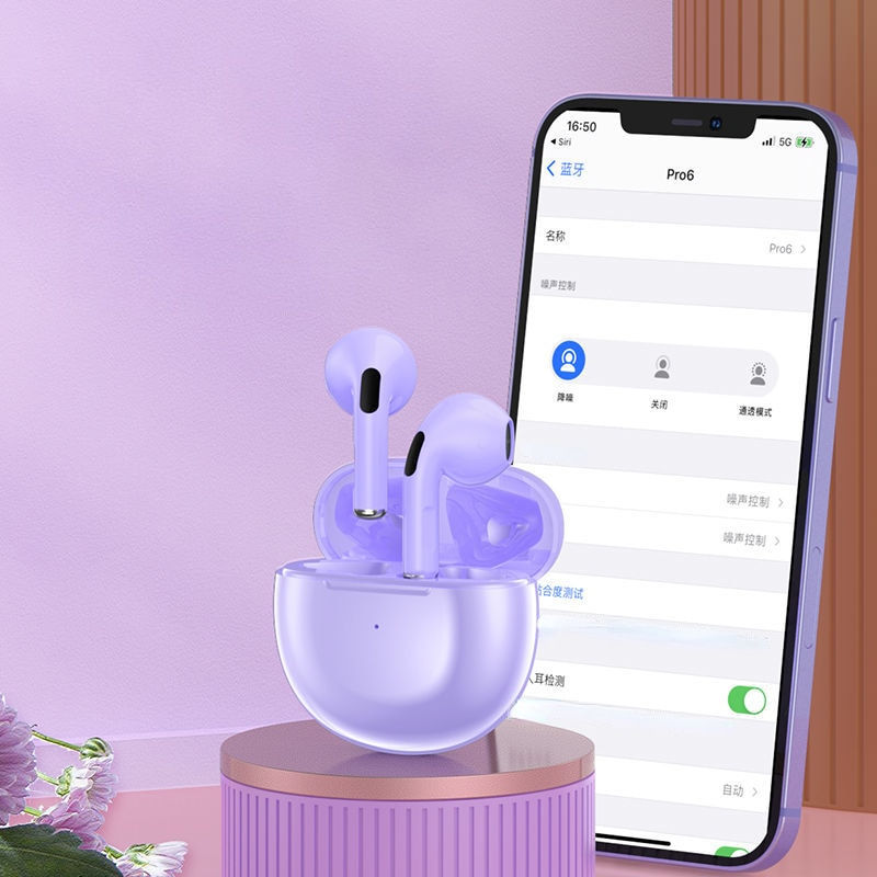 Thumbnail: Original Pro6 TWS Touch Control Wireless Bluetooth 5.0 Headphones Sport Earbuds