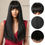 Thumbnail: Black Hair Long Straight Wigs for Women Natural Hair Synthetic Wigs Daily Cospl