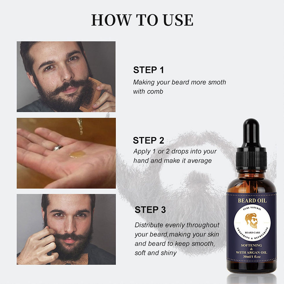 Thumbnail: New Beard Oil for Men Conditioner Provide Nourishment Enhance Natural Shine Sof