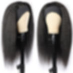 Miniaturbild: Kinky Straight Headband Wig Glueless Human Hair Wig Ready To Wear No Lace Front