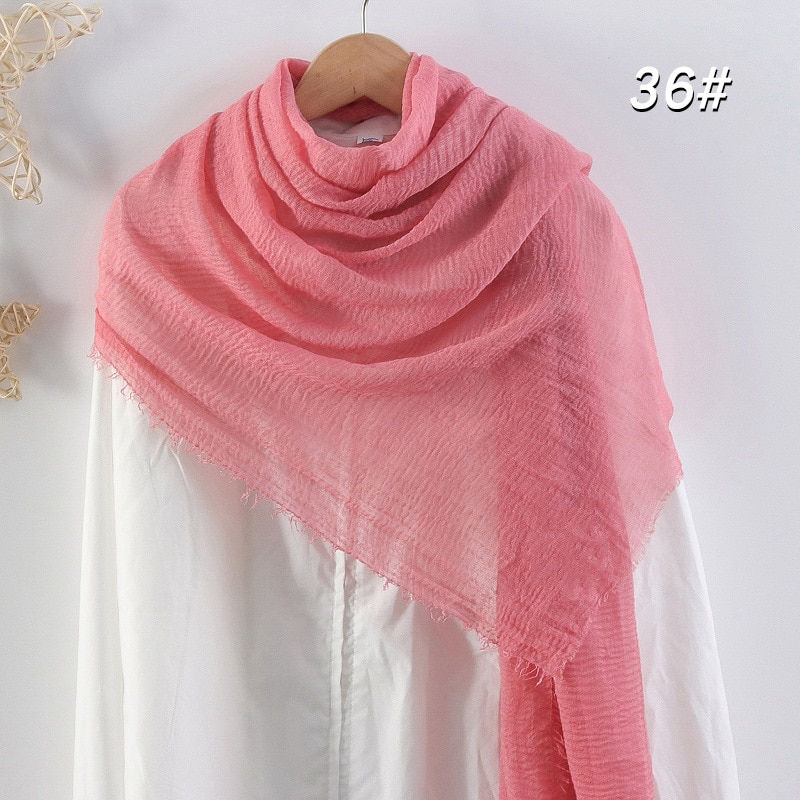 Thumbnail: 90x180cm Solid Colors Cotton Linen Large Scarf Black White Beige Red Blue Pink 