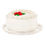 Thumbnail: WISHALIVE FRESH 7" Vanilla Cake with Red Rosettes, 33 oz Regular Tray
