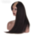 Thumbnail: Yaki Long Soft Natural Black 24 inch Kinky Straight U Part Wig European Remy Hu