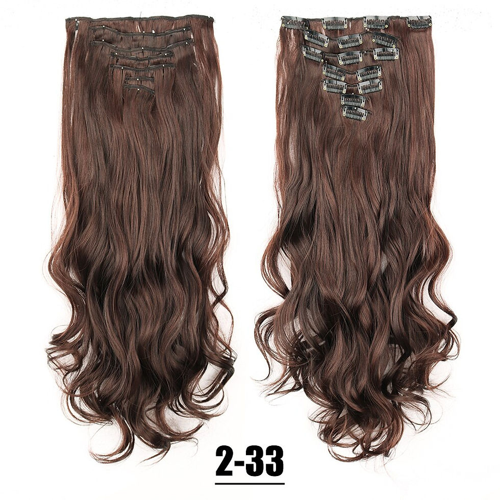 Thumbnail: Synthetic 16 Clips In Hair Extensions 7Pcs/Set Long Wavy Hairstyles 24Inch 140G