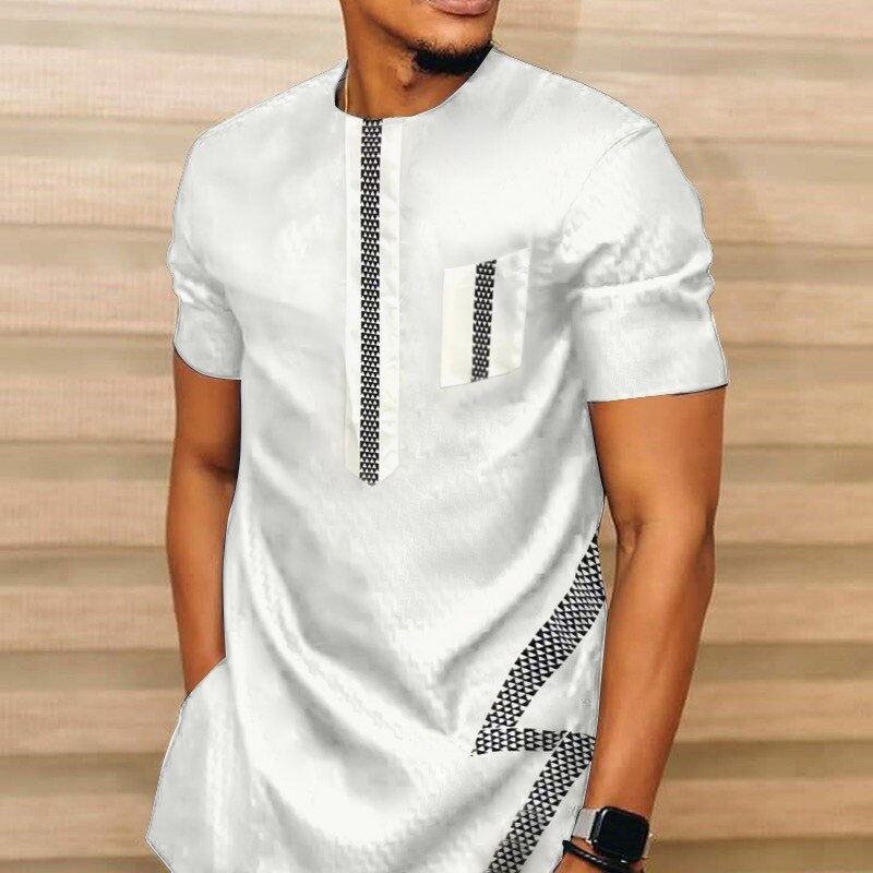 Thumbnail: 2022 New Summer Fashion Style Men African Shirt Short Sleeve Dashiki African Cl