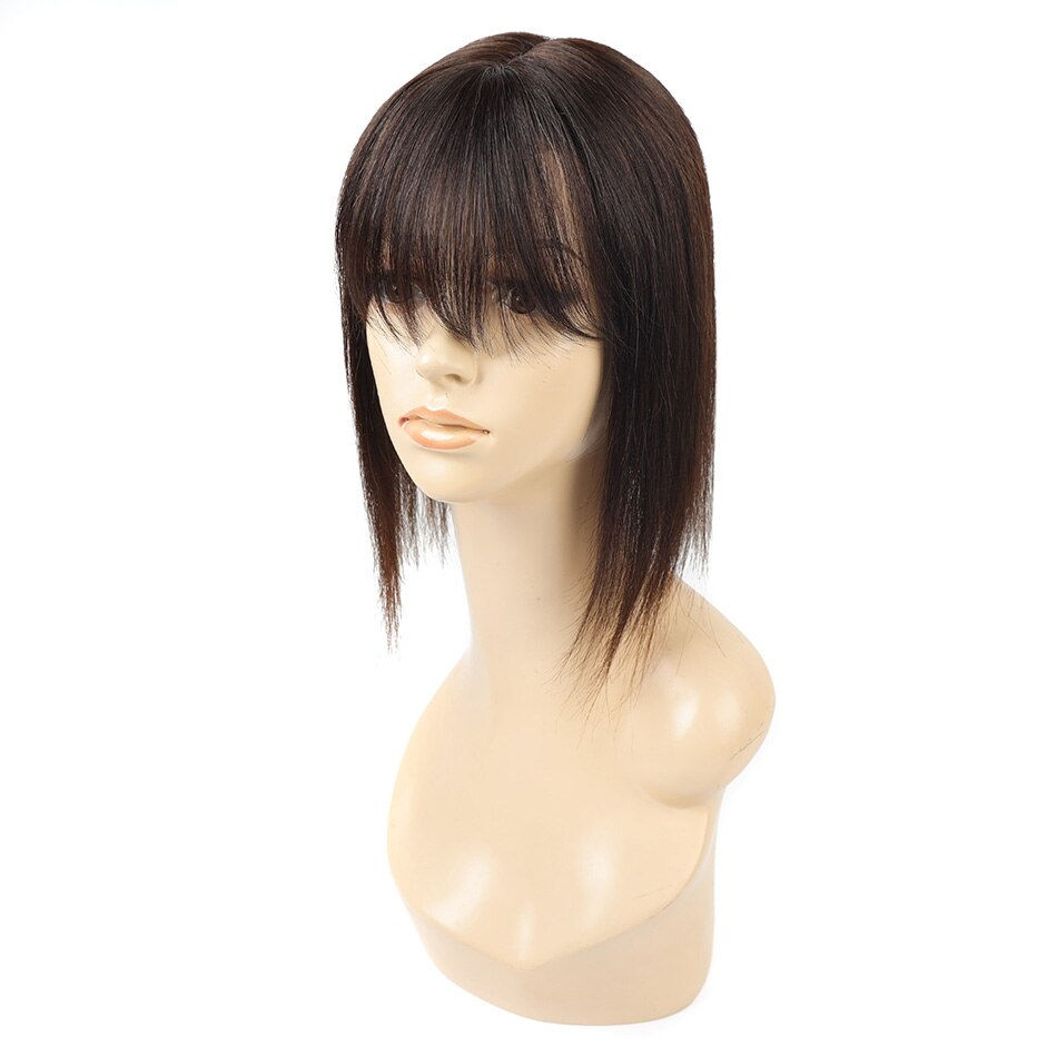 Thumbnail: BHF Topper Hair Piece with Bangs Toupee Women Human Hair 13*13 CM Breathable Ha