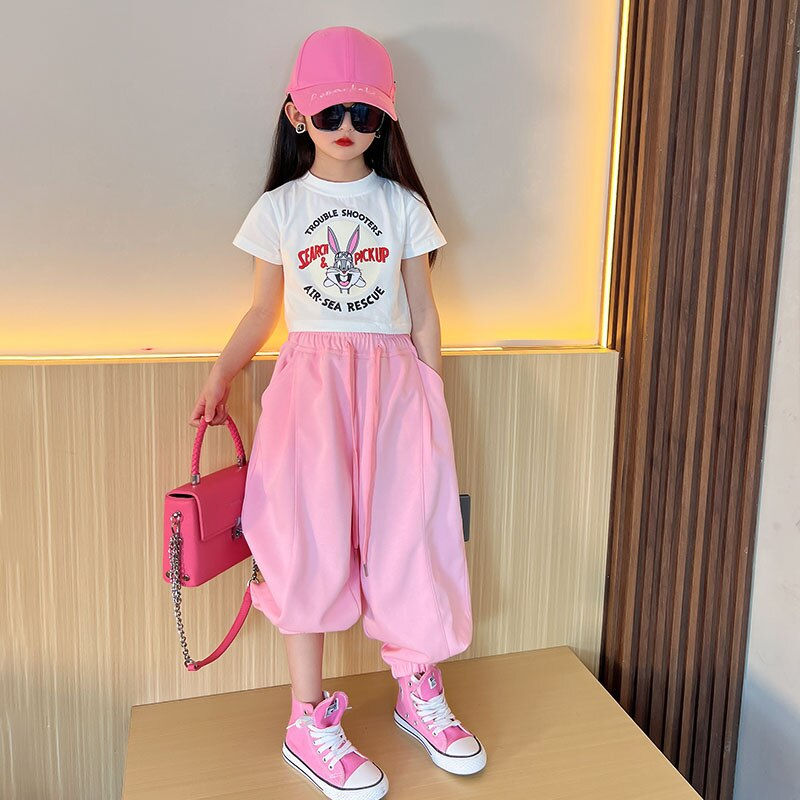 Thumbnail: Spring Autumn Girls Jogger Pants Baby Trousers Kids Pants For Teenage Bottoms C