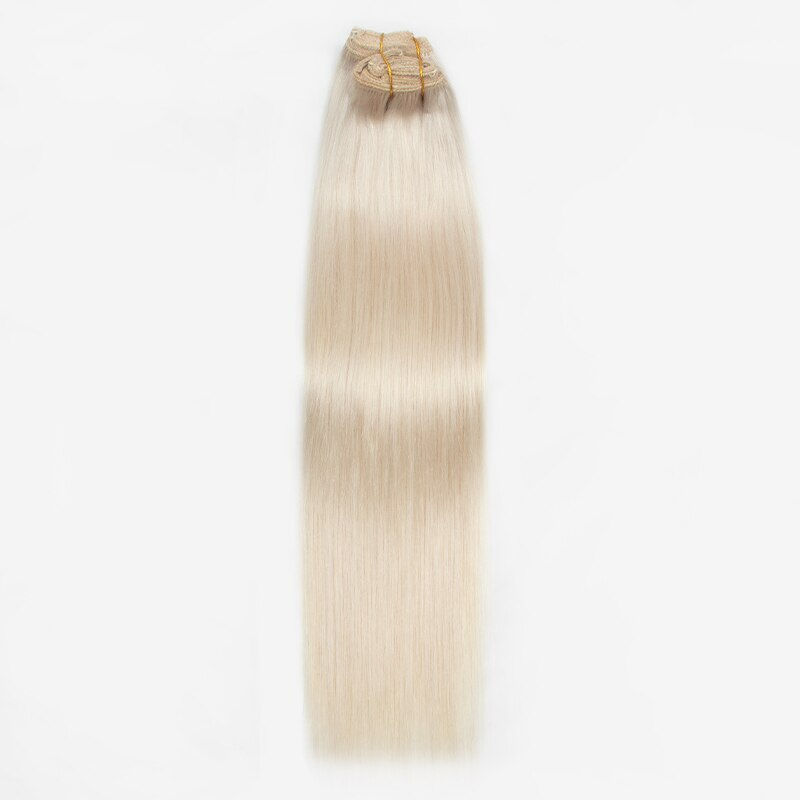 Thumbnail: Blonde Hair Extension Clip In Hair Extension Human Hair Natural Mega Hair Tic T