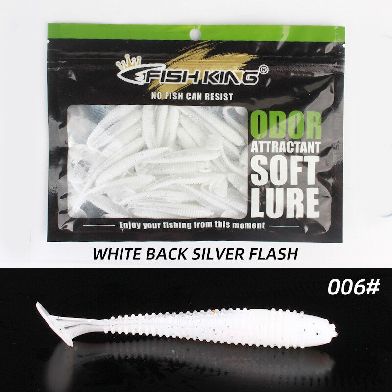 Thumbnail: FISH KING 30pcs Impact Ring Shad Fishing Lure Soft 55mm 65mm 75mm Plastics Bait