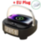 Thumbnail: Multifunctional Wireless Charger Pad Stand Alarm Clock Speaker LED Light 15W Fa