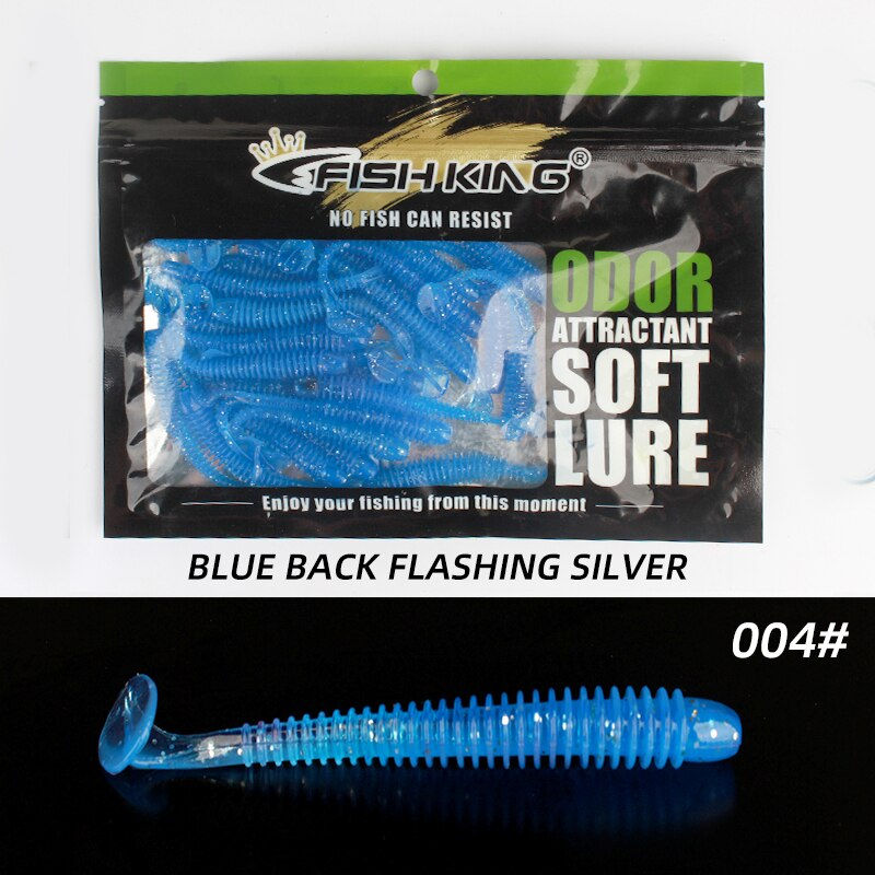 Thumbnail: FISH KING 30pcs Impact Ring Shad Fishing Lure Soft 55mm 65mm 75mm Plastics Bait