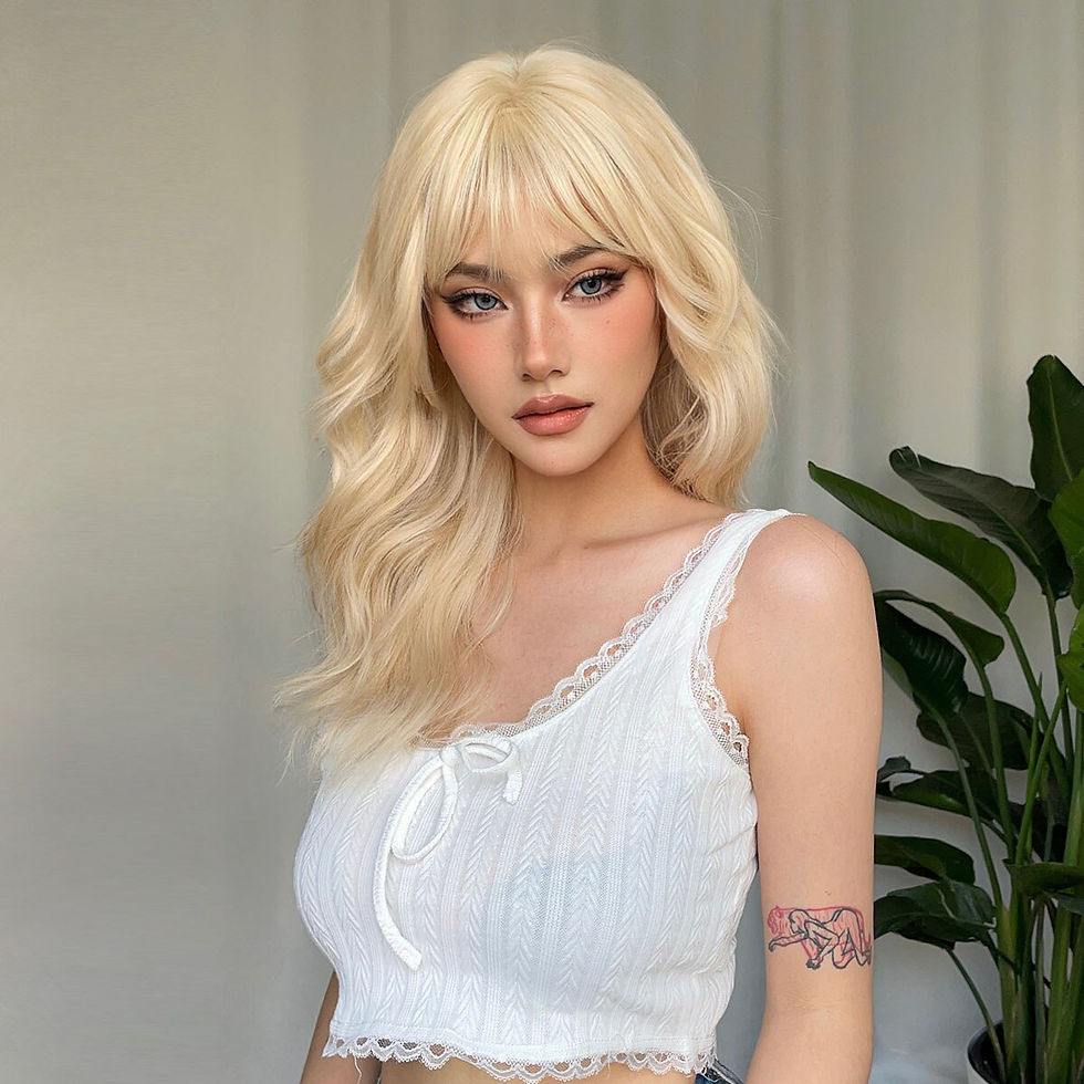 Thumbnail: Short Wavy Bob Wigs For Women Brown Bob Wig Synthetic Natural Wig For Girl Dail