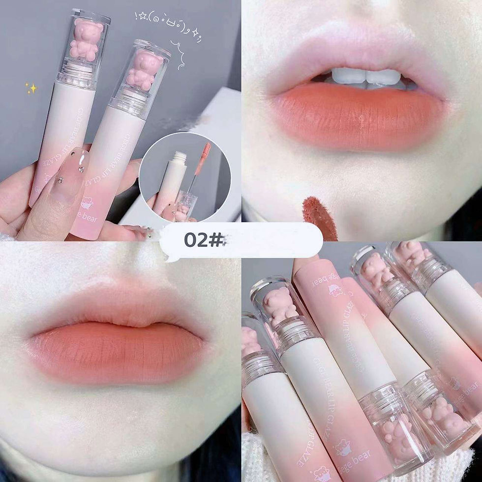 Thumbnail: 2023 Bear Velvet Lipstick Cute Lip Glaze Girl Pure Desire Casual Look Chestnut 