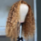 Thumbnail: 26 Inch 180 Density Long Highlight Brown Kinky Curly 13*6 Lace Wig For Black Wo