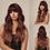 Миниатюра: Red Brown Blonde Highlight Wavy Synthetic Wigs for Women Natural Hair Wigs with