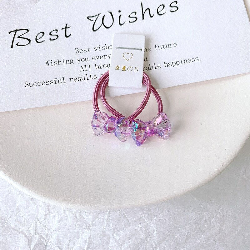 Thumbnail: Children Sequins Floral Elastic Hair Bands Rubber Band Hair Tie Princess Kawaii