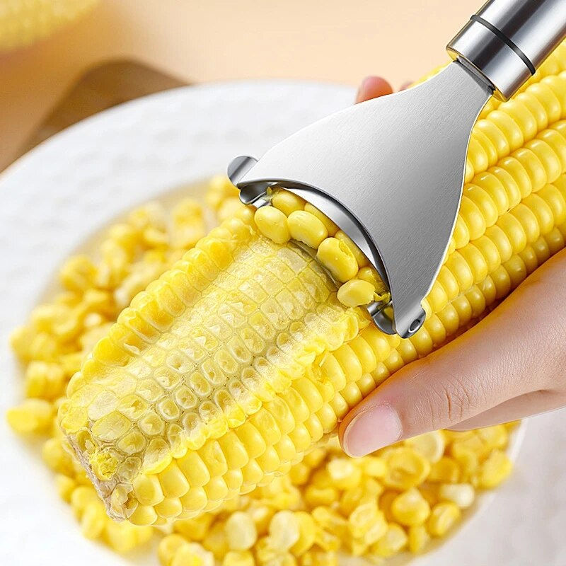 Thumbnail: Stainless Steel Corn Stripper Peeler Cob Cutter Thresher Corn Stripper Fruit Ve