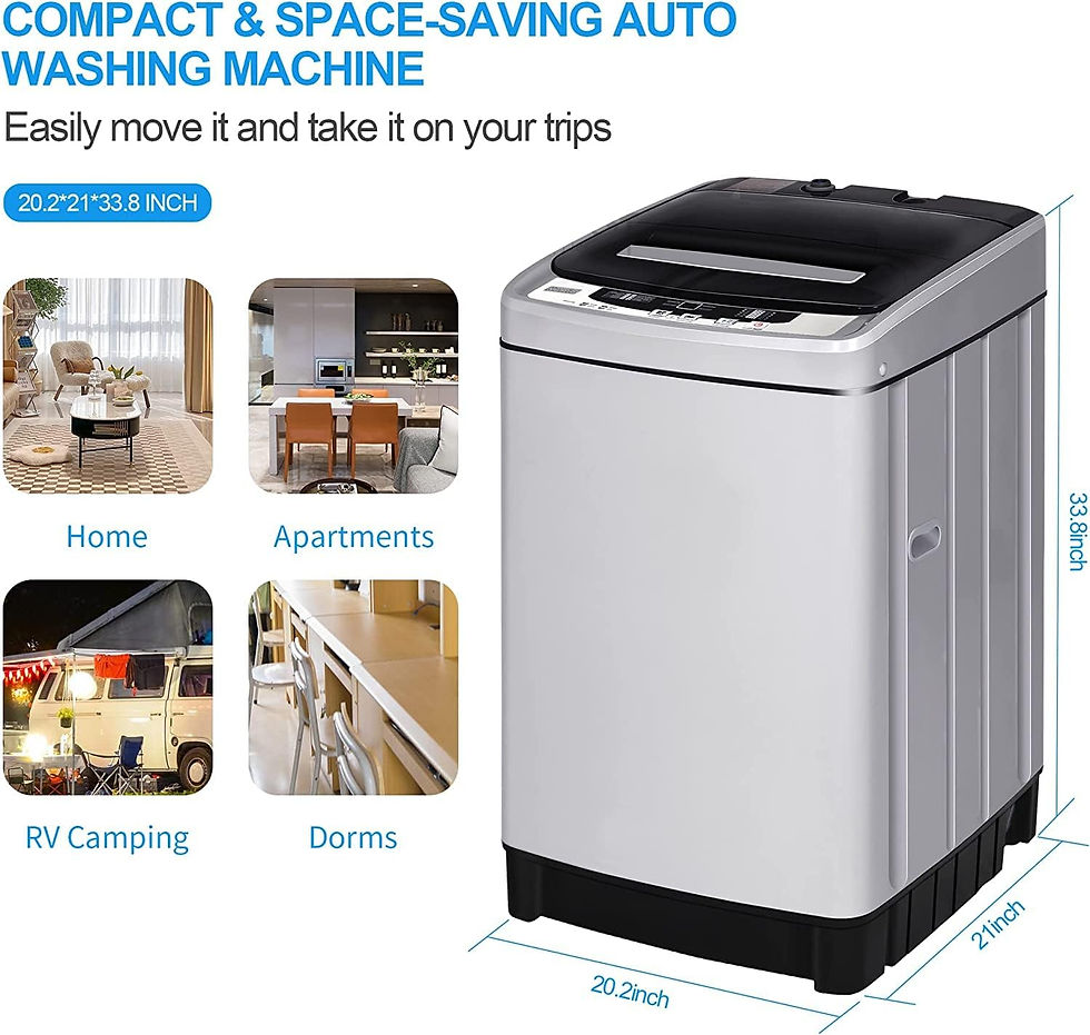 Miniatura: KUMIO 1.5 Cu.ft Washing Machine, 11Lbs Automatic Portable Washer with 8 Wash Pr
