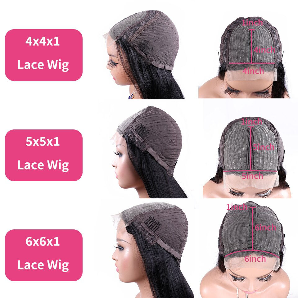 Thumbnail: 13x4 Transparent Shor Bob Wig Lace Frontal Human Hair Wigs With Baby Hair Middl