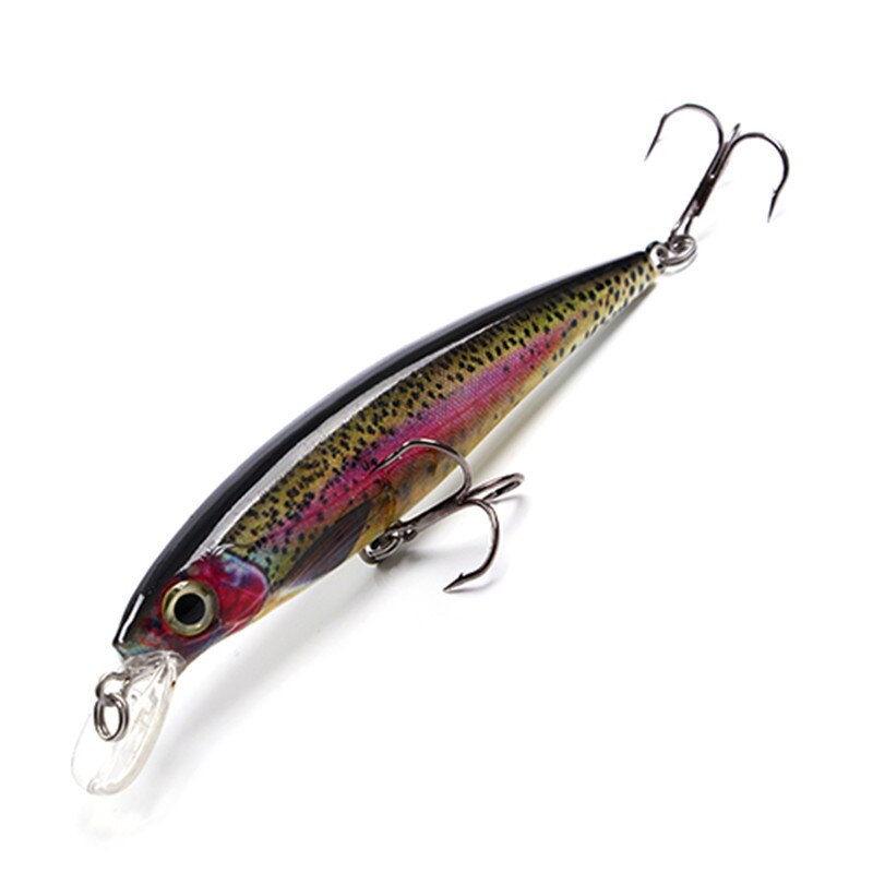 Thumbnail: FTK 12g Floating Swimbait Hard Bait Minnow Fishing Lure 10cm 3D Eye Jerkbait Wo