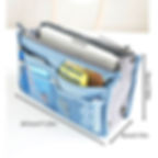 Thumbnail: Storage Bag Korean Double Zipper Storage Arrangement Makeup Large