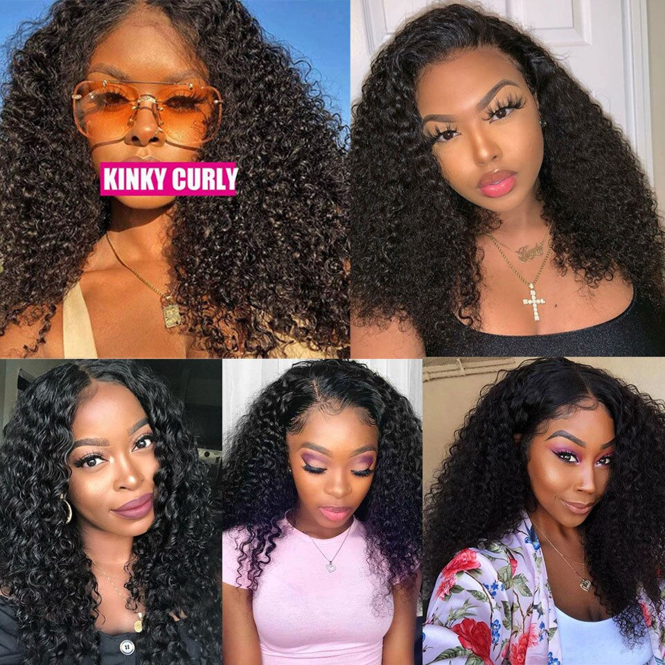 Thumbnail: Kinky Curly Human Hair Bundles 1/2/3/4 Pieces Natural Black Cheap Human Hair Ex