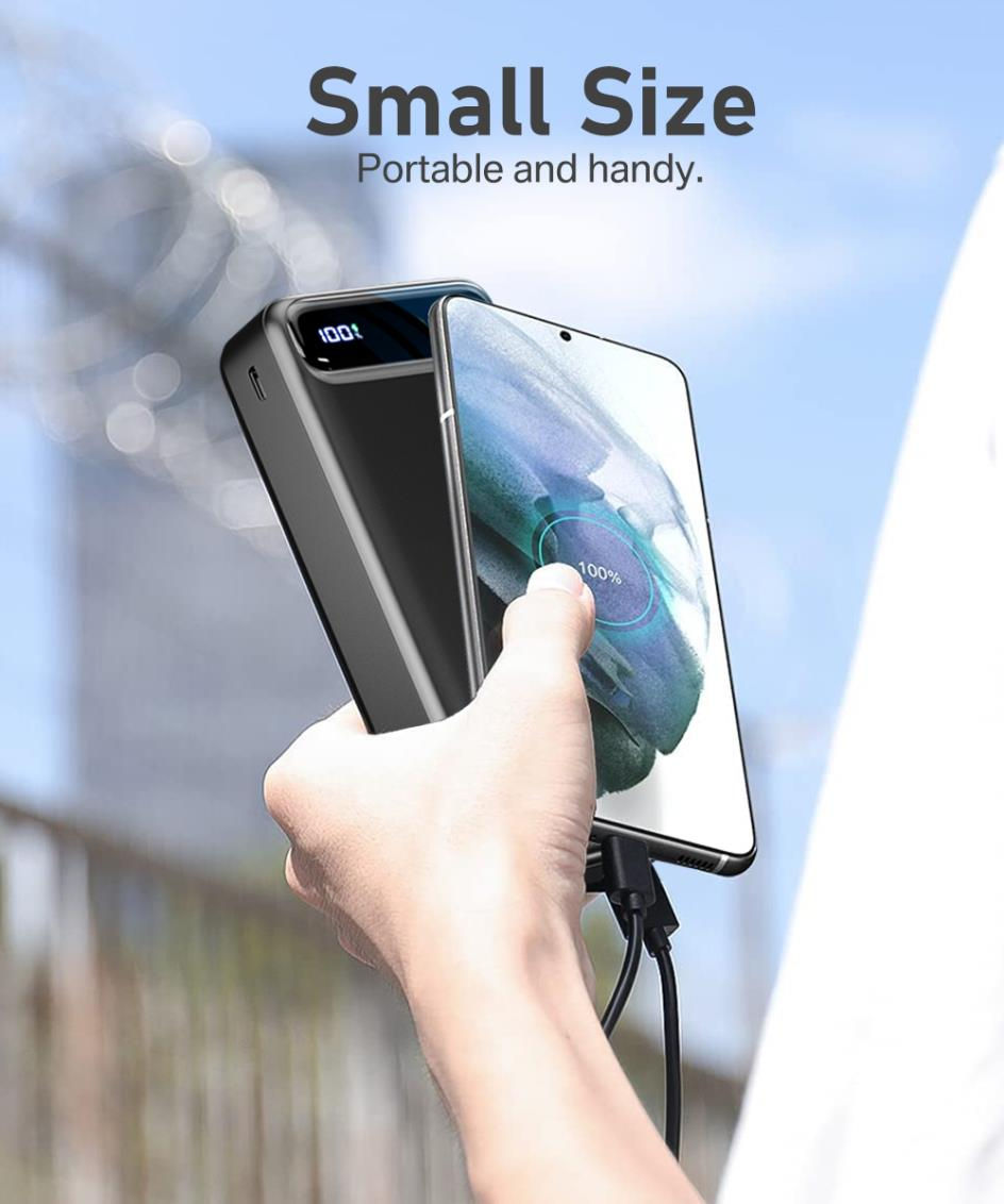Thumbnail: Power Bank 20000mAh Portable Charger External Battery PD 3.0 Fast Charging Powe