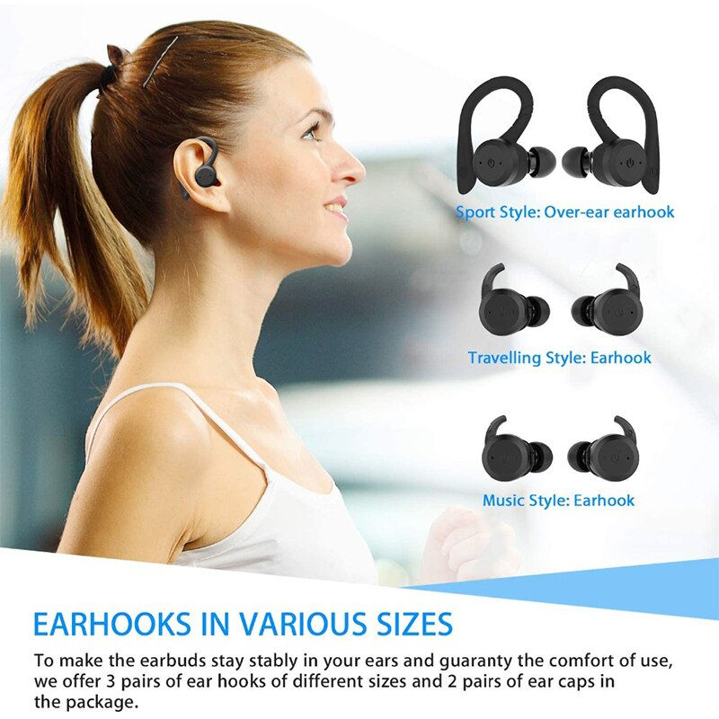 Thumbnail: 20 Hours Play Time Swimming Waterproof MS-T40 Bluetooth Earphone Dual Wear Styl