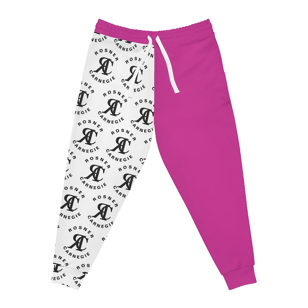 Thumbnail: ROSNER CARNEGIE ATHLETICS® FY-AOP-1000-1 COUTURE UNISEX JOGGERS - HOT PINK
