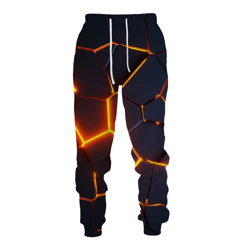 Thumbnail: Funny Abstract Print Men's Set Cool Long Sleeve Hoodie/Pants/Tracksuit Hip Hop 